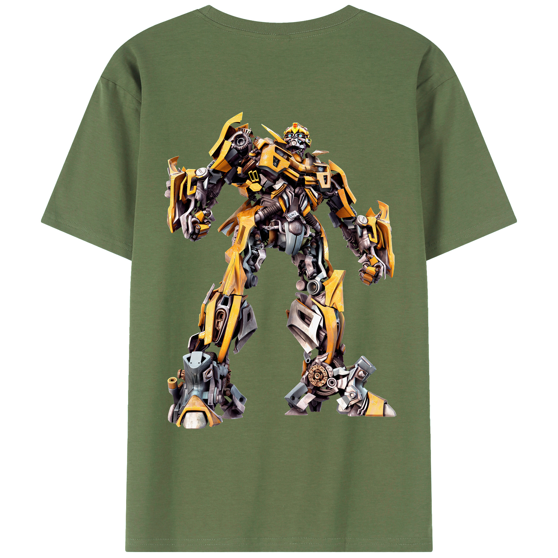 （画像用） Transformers トランスフォーマー 綿100％ メンズ半袖Tシャツ（バックプリント） 通気性
